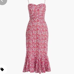 NWT J Crew Ruffle-hem Midi dress 4P in Liberty print